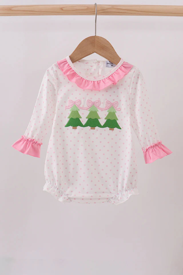 Pink Christmas Tree Ruffle Bubble