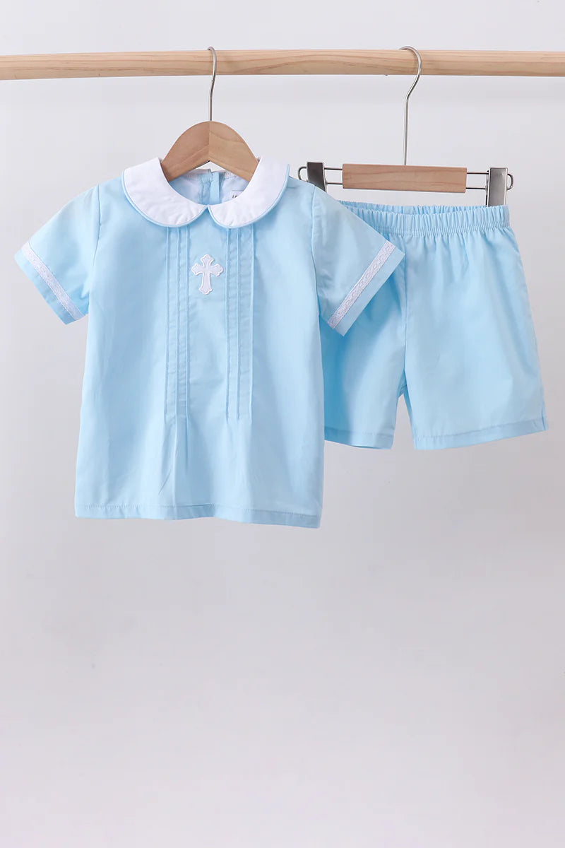 Premium Blue Cross Short Set