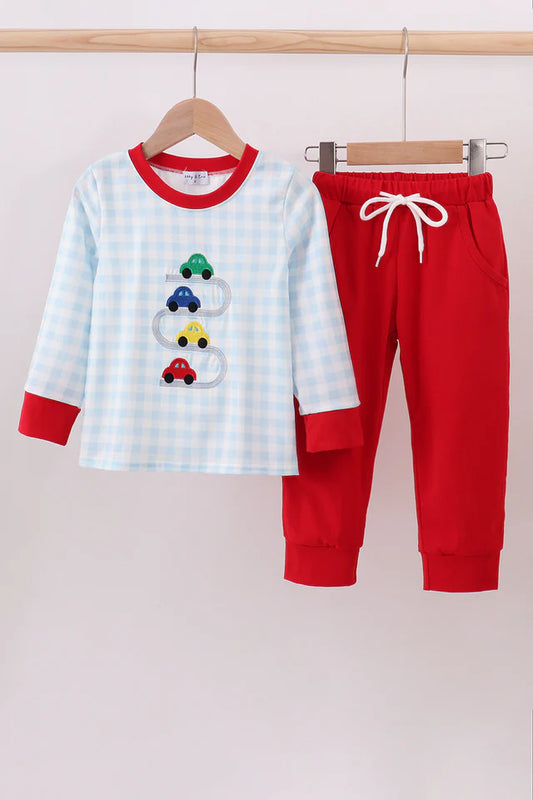 Gingham Car Pant Set