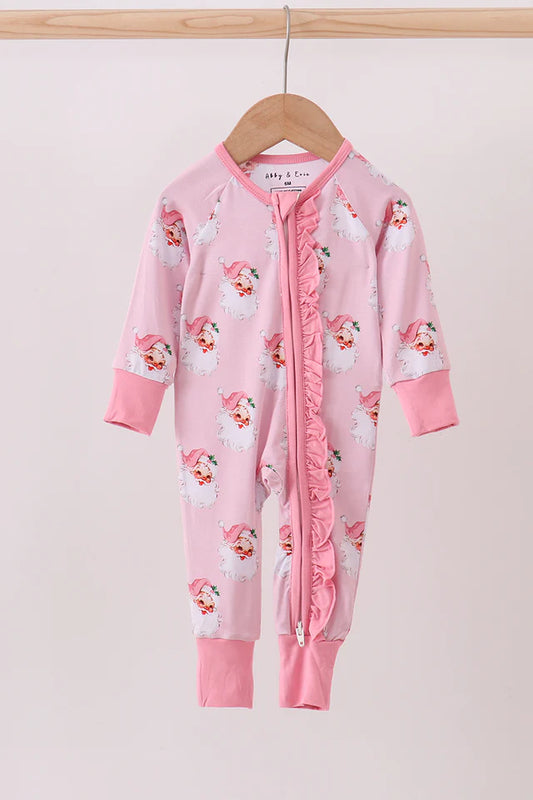 Pink Santa Bamboo Zipper