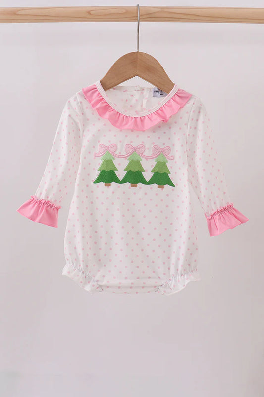 Pink Christmas Tree Ruffle Bubble