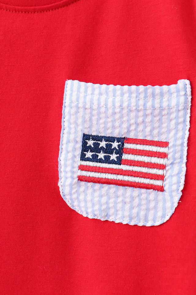 American Flag Boy Short Set
