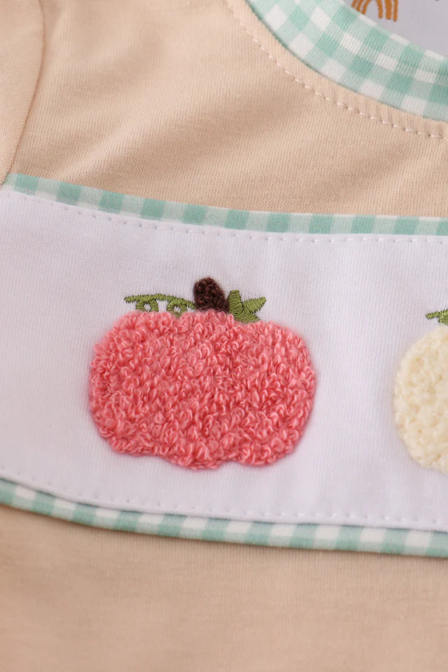 Triple Pumpkin French Knot Bubble (Boy)