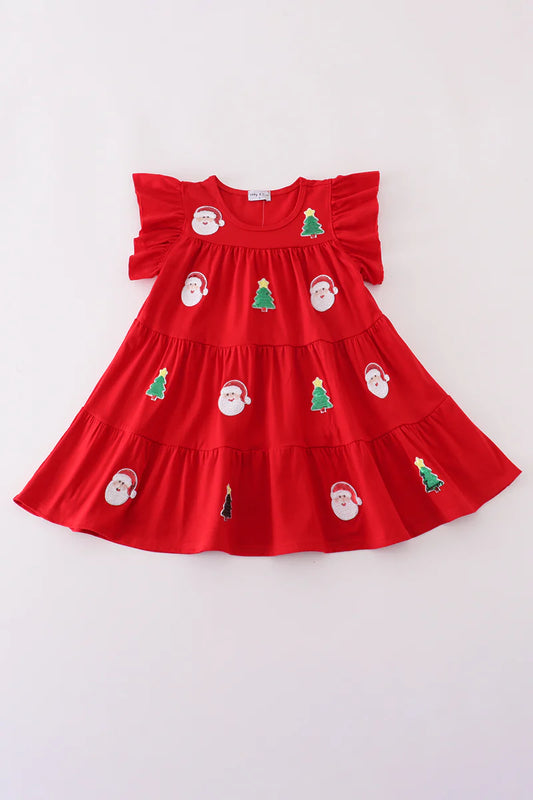 Red- Tree/Santa Sequin Dress