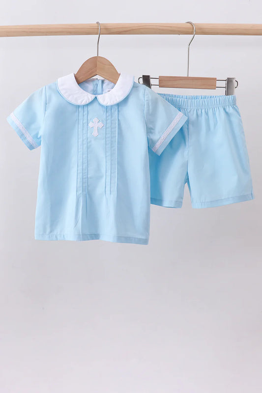 Premium Blue Cross Short Set