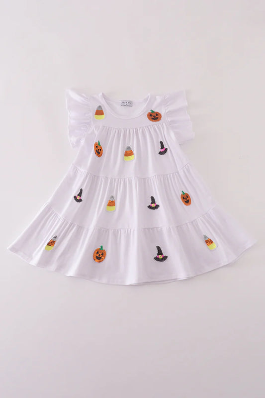 White Sequin Halloween Dress